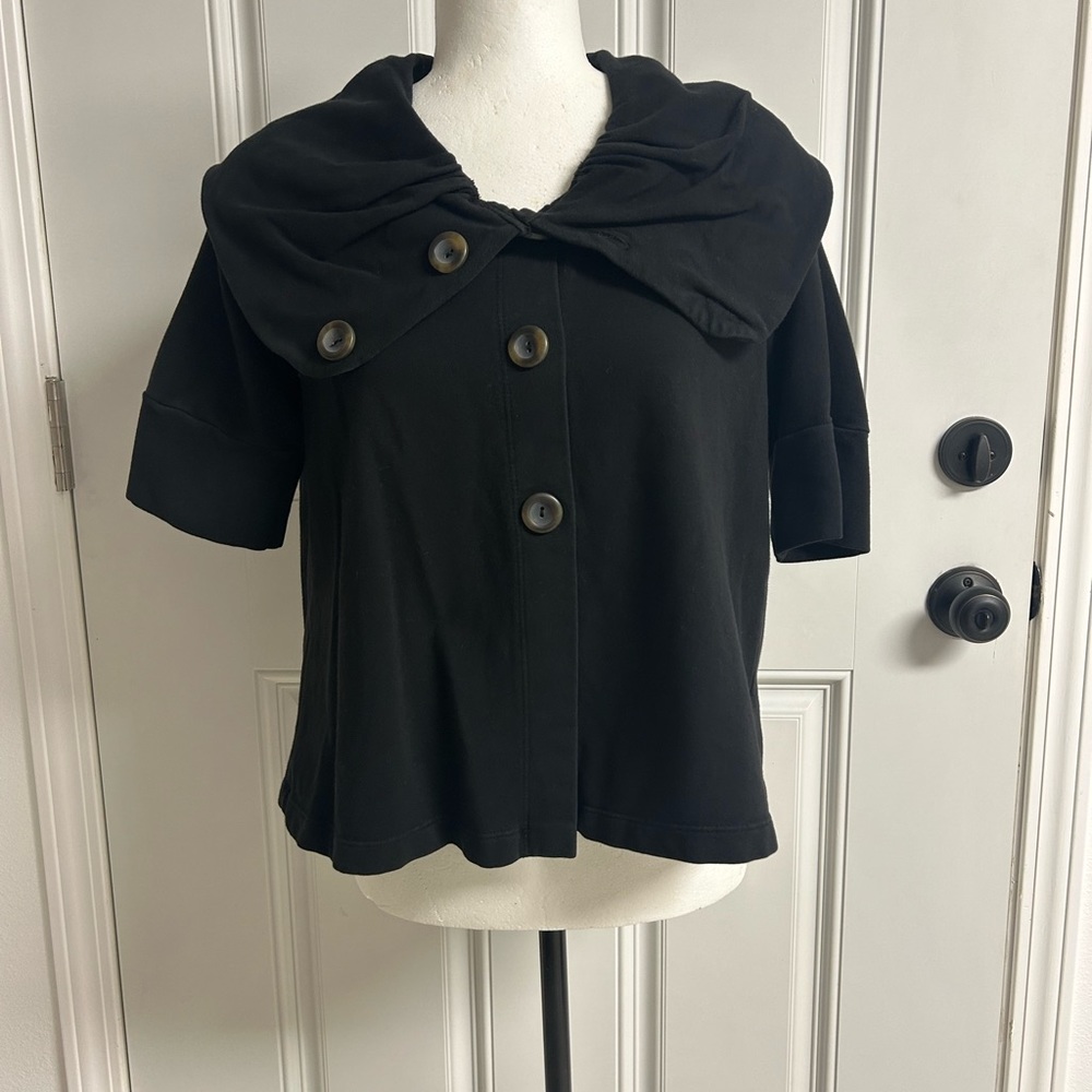 Michael Stars Jersey Wide Lapel Top One Size
